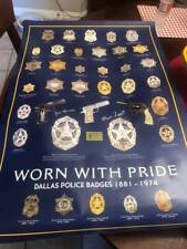 DALLAS POLICE DEPARTMENT BADGE HISTORY POSTER SIGNED picture