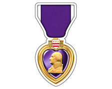 Purple Heart Medal US Armed Forces Military Veteran WWII Vietnam Decal Sticker picture