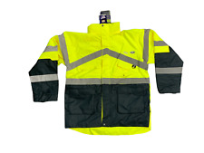 New Hivis Yellow/Navy Landrover Jaguar Traffic Jacket Coat Security Marshal picture