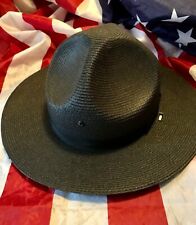 new STRATTON HAT S40 /TROOPER/SHERIFF/ POLICE/BLUE- STRAW  HAT  SZ- 7 3/4 L/O picture