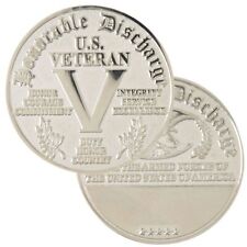 ARMED FORCES MILITARY HONORABLE DISCHARGE SILVER  1.75