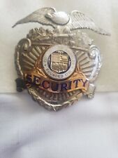 Vintage Obsolete. City of los Ángeles Security hat with hat badge. Used items  picture