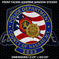 2023 Nassau County NY Police Department SOA PBA Style Inside Window Sticker picture