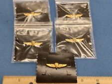 LOT OF 5 - U.S. Navy Parachute Parachutist Landings Wing Pins Gold Tone - NEW picture
