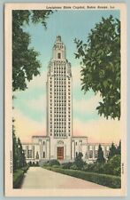Baton Rouge Louisiana~LA State Capitol Bldg~Vintage Postcard picture