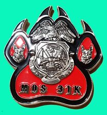 US  ARMY MOS 31K MILITARY POLICE WORKING DOG CHALLENGE COIN 2