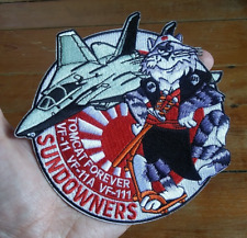 Large ~ Sundowners TOMCAT FOREVER VF-11 VF-11A VF-111 Navy Patch picture