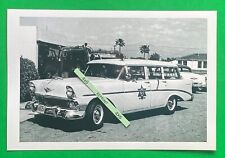 Found 4X6 PHOTO of Old 1956 Chevy Sheriff Police Traffic Patrol Car picture