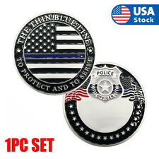 1PC Police Officer Challenge Coin Law Enforcement Collectible Blue Lives Coins picture