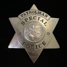 Antique Generic Patrolman Illinois Star Special Police Badge picture