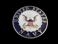 U.S NAVY AUTOMOBILE GRILL BADGE AUTO HOME MEDALLION SHADOW BOX EMBLEM picture