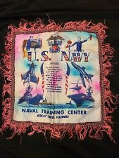 VTG U.S.NAVY MOTHER SILK PILLOW CASE NAVAL TRAINING CENTER GREAT LAKES ILLINOIS picture