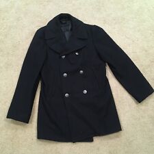 US Military Navy Peacoat Size 38L Pewter Buttons picture