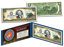 U.S. MARINES World War II Vintage U.S. Genuine Legal Tender $2 Bill *MUST SEE* picture