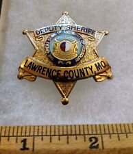 LAWRENCE COUNTY MISSOURI SHERIFF BADGE HALLMARKED ENTENMANN ROVIN CARLTON GOLD picture