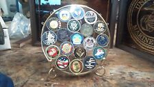 Challenge Coin Display Holder, Military, Law Enforcement, Police, Fire, Glass picture