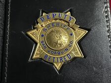 Vintage Police San Joaquin County Sheriff Badge in Wallet picture