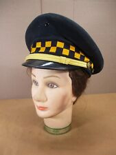 Vintage Chicago Police CPD Lieutenant Uniform Dress Hat Gold Band Size 7 1/4 picture