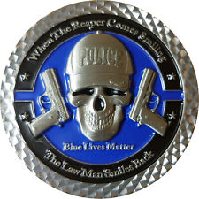 Police blue lives matter challenge coin Thank Law enforcement Sheriff  t 13 picture