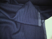 Navy Blue Wool Blend Suiting Fabric 58