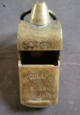 Vintage World War II U. S. Army Regulation Solid Brass Military Police Whistle picture