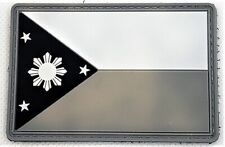 Philippines Flag Swat Black White Grey Tactical Pvc Rubber Patch picture