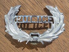 Vintage Obsolete POLICE Wreath Cap Hat Insignia Badge picture