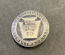 OBSOLETE 1930s Pennsylvania PA Department of Agriculture D.A. Officer Badge #50 picture