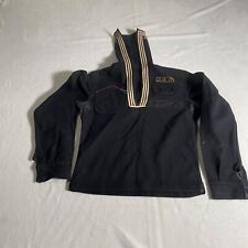 VIntage WWII Navy Jacket Sailor Wool Uniform Jumper Embroidered Marked Military picture