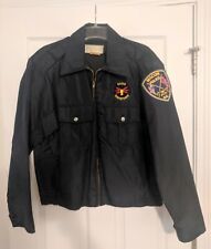 Vintage Macon GA Police Dept Nylon Windbreaker Jacket W/Patches_Radio Dispatcher picture