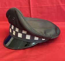 Vintage Retired Chicago Police Uniform Dress Hat w/ Checker Hatband 7 1/8 picture