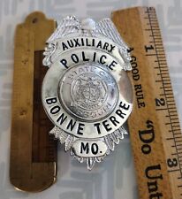 BONNE TERRE MISSOURI AUXILIARY POLICE HAT BADGE picture