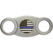 CTR-BX-01 THIN BLUE LINE Cigar Cutter NYPD LAPD CPD FBI CBP SWAT BPD police picture