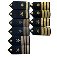 Vintage US Navy Uniform Wool Shoulder Boards  Lot fo 5 Pair  picture