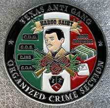 Texas Anti Gang Organized Crime Section Cartel Serialized Police Challenge Coin picture