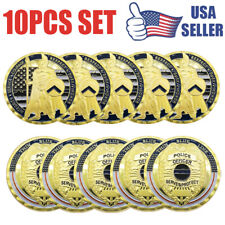 10PC Police Officer Challenge Coin United States Spartan Warrior Law Enforcement picture