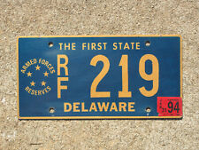 1994 Delaware Armed Forces Reserves License Plate RF 219 Military DE picture