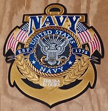 US NAVY CUSTOM  BACK PATCH   11 by 9.25 inch picture