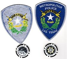 LAS VEGAS METRO POLICE “BATTLE BORN” PATCH & LVMPD POKER COIN/CHIP    picture
