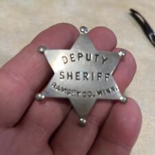 EARLY RAMSEY COUNTY SHERIFF OBSOLETE AUTHENTIC MINNESOTA OFFICER'S BADGE SCARCE picture