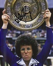 Hand Signed 8x10 photo - BILLY JEAN KING - WIMBLEDON TENNIS CHAMPION + my COA picture