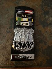 Vintage New York NYPD badge, ribbons . Obsolete. picture