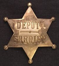 Early Obsolete Deputy Sheriff badge Hallmarked S.G. Adams Stamp & Sty. Co. picture