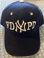 Vintage FD NY PD Yankees Baseball Hat Police Fire Department One Size Adjustable picture