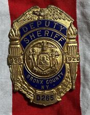 Damaged Clasp 1926 Antique Deputy Sheriff Badge picture