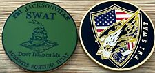 FBI - JAX SWAT Team SecondGEN gold version Full Color SUPER RARE Challenge coin picture
