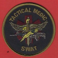 SWAT TACTICAL MEDIC POLICE SHOULDER PATCH  (3 1/2
