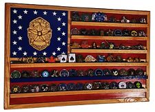 Dallas Texas Police Challenge Badge Coin Display 70-100 Coins TRAD picture