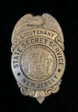 Antique State Secret Service Badge - Lieutenant Rank - New Jersey NJ picture