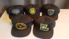 Lot of 5 VINTAGE Police Hats Cap Baseball Caps picture